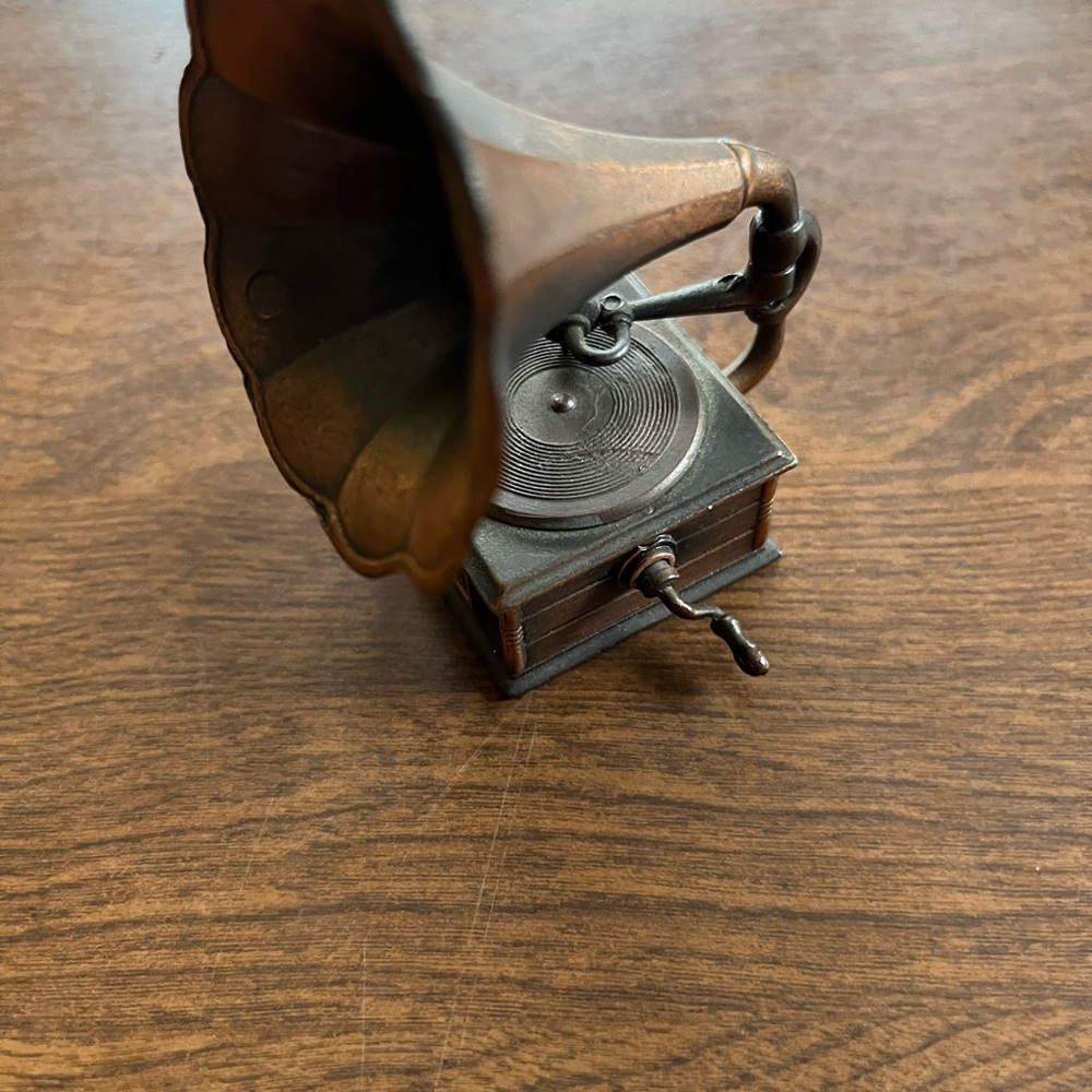 Vintage miniature phonograph pencil sharpener